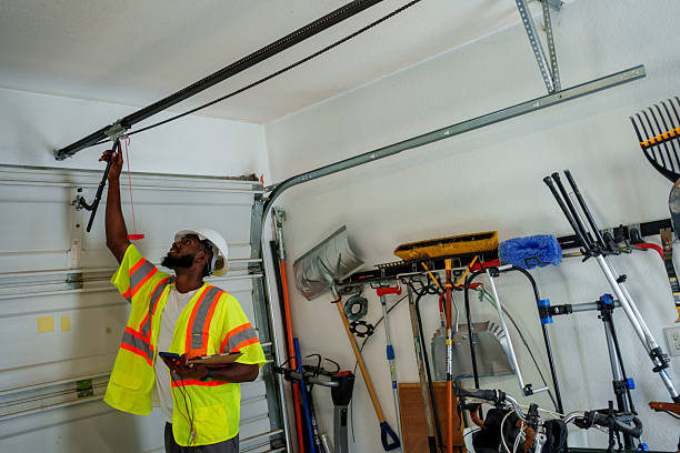 Professional Garage Door Installation technician working in Islandia, NY